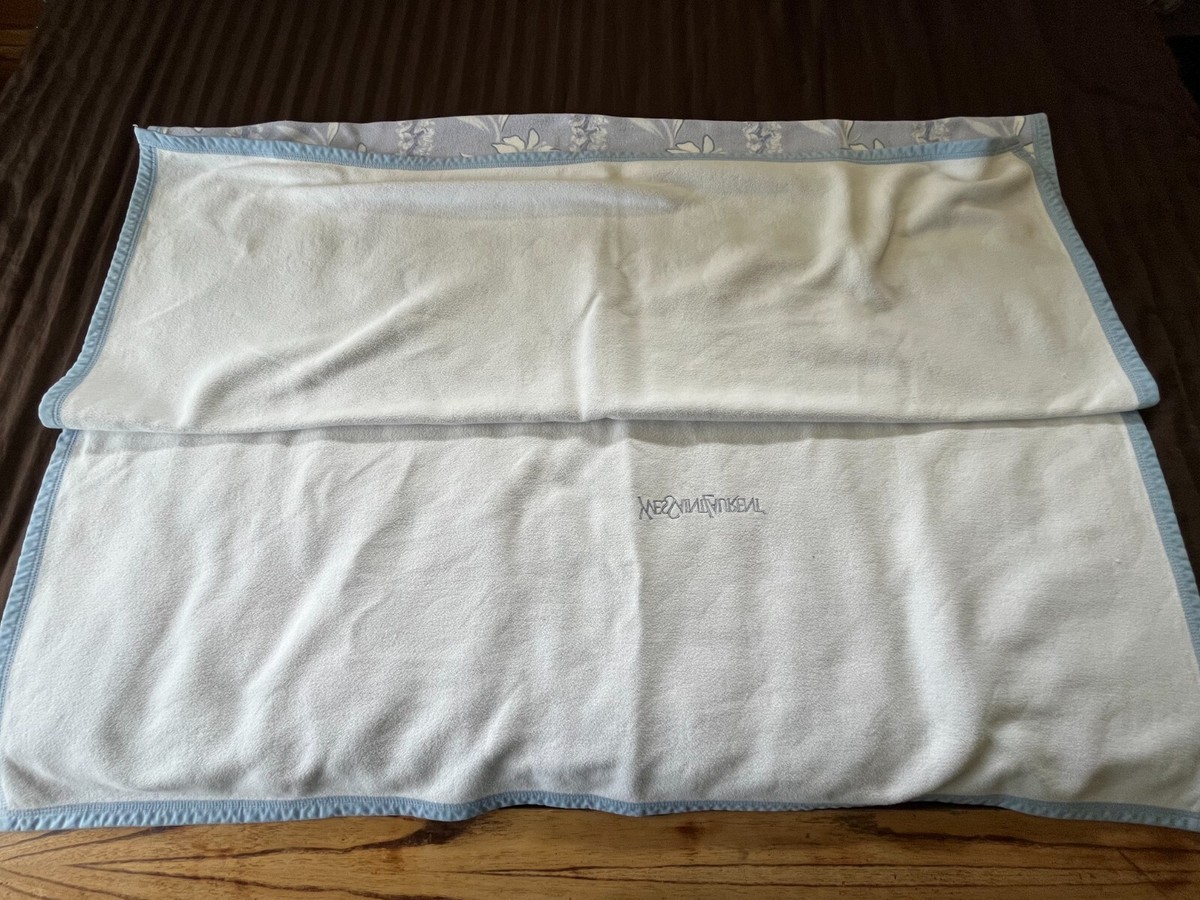 Yves Saint Laurent YSL blanket Light Blue/White Floral