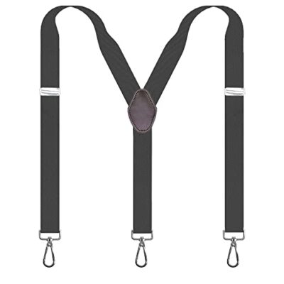 Y-Back Suspenders 1.4'' Heavy Duty Braces&3 Swivel Hooks on Belt Loops