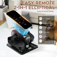 Under Desk Elliptical 2 in1 Upgraded Seated Ellipse Leg Exerciser Remote Control