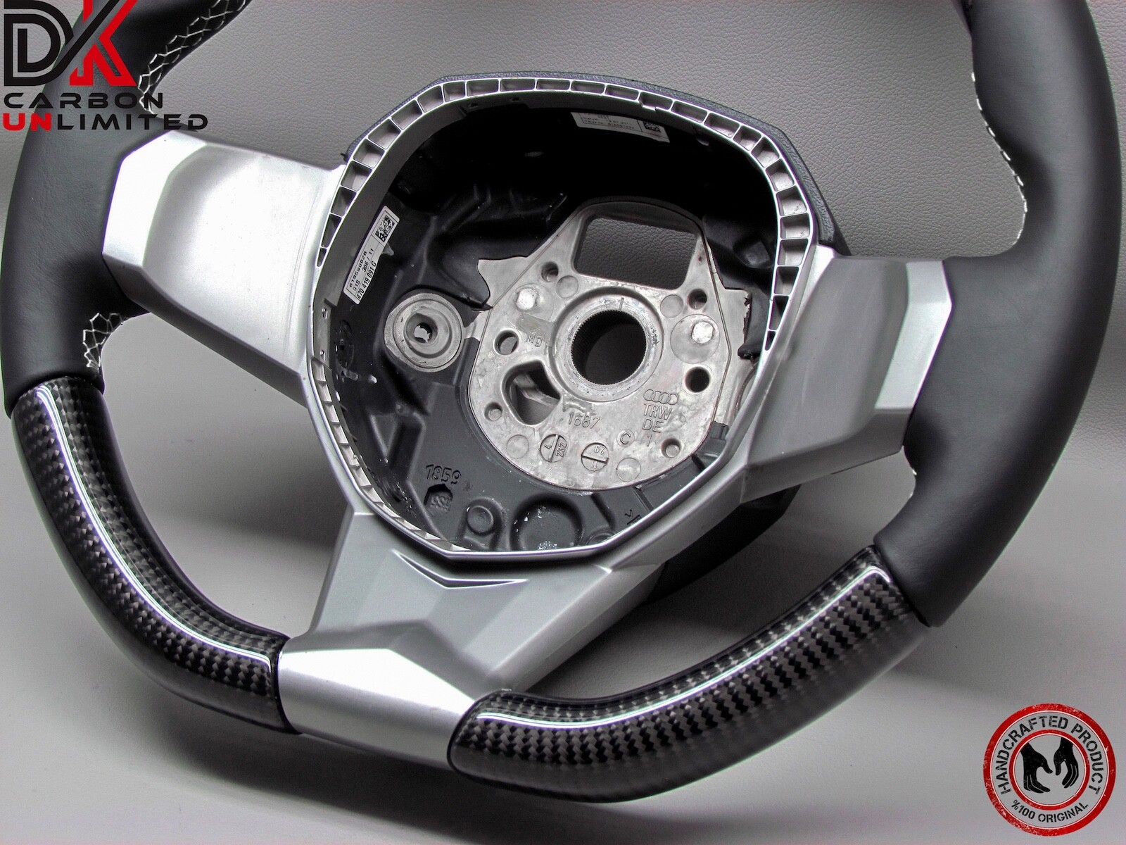 Lamborghini Aventador LP770 SVJ LP720 White Ring Napa Carbon Steering Wheel v4