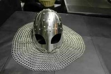Medieval Viking Helmet Steel Chain mail Viking Armor Nasal Helmet