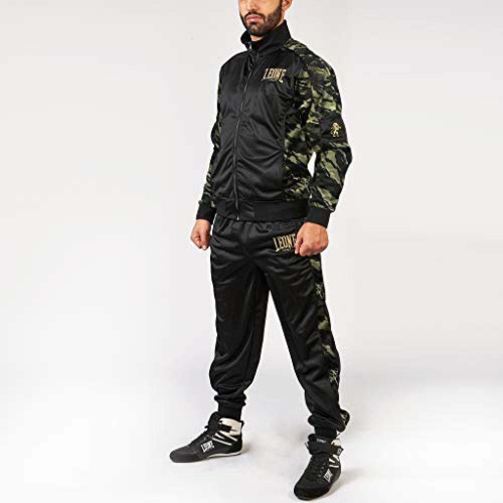 (TG. L) LEONE 1947 Neo Camo Tracksuit, Tuta Unisex Adulto, Verde Mimetico, L - N