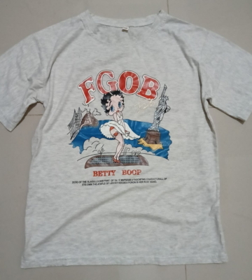 （70）BETTY BOOP シーサー Tシャツ ホワイト MORE BAGGY × BETTY BOOP COLLABORATION Tシャツ / ホワイト - NOBOSE
