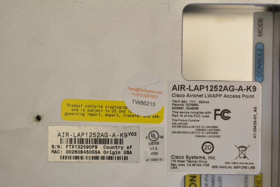 AIR-LAP1252AG-A-K9 (LOTE DE 3) / PUNTO DE ACCESO CON ANTENAS / SISTEMA CISCO Foto 2 de 4