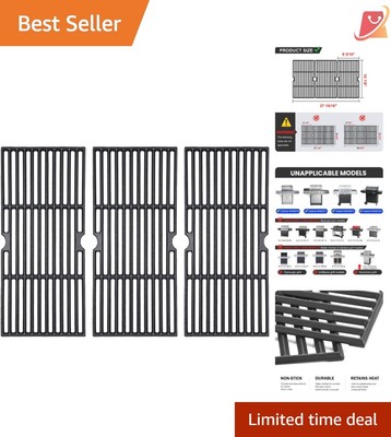 16 7/8'' Heavy-Duty Grill Grates Replacement for Charbroil & Master Chef - 3 PCS