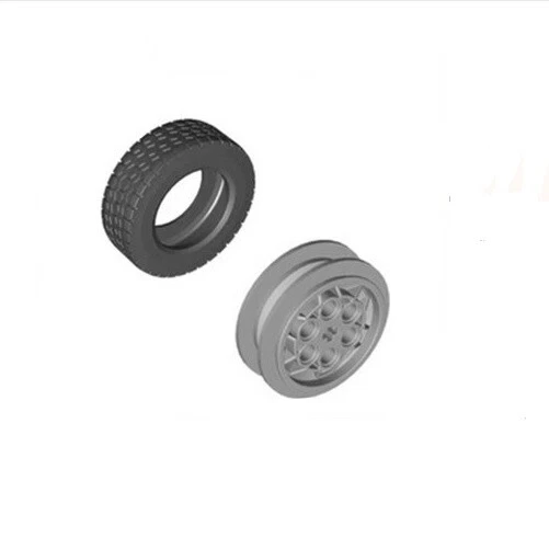 4 X Technic Parts Tire Wheel 32019 86652 Set Wheels Tires 62x20 & Rims 43.2x18 - Image 4 of 4