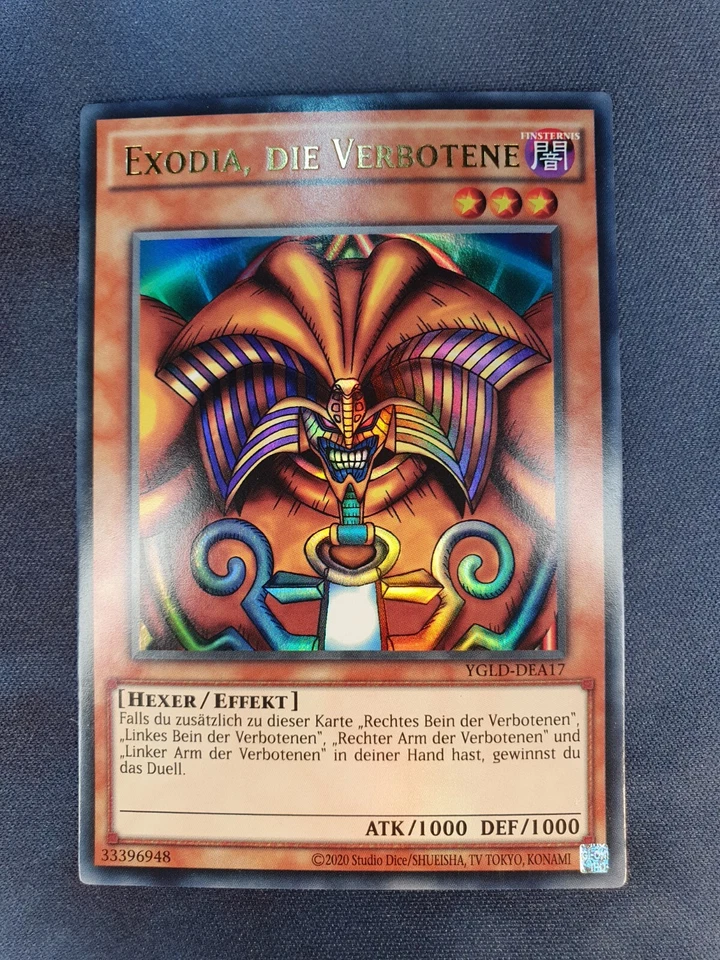 Exodia die Verbotene NEU komplett Set Ultra Rare Deutsch YGLD Yugioh Karten - Bild 2 von 4