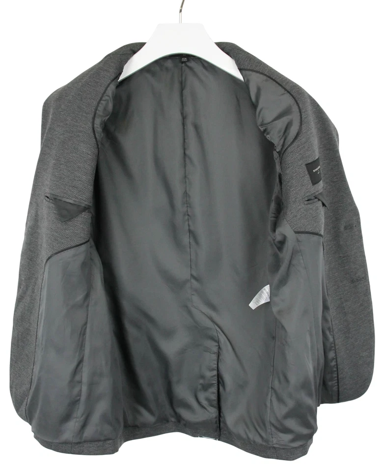 BANANA REPUBLIC Slim Fit Blazer Men's (UK) 42 Notch Lapel Ventless Melange Grey - Image 2 of 4