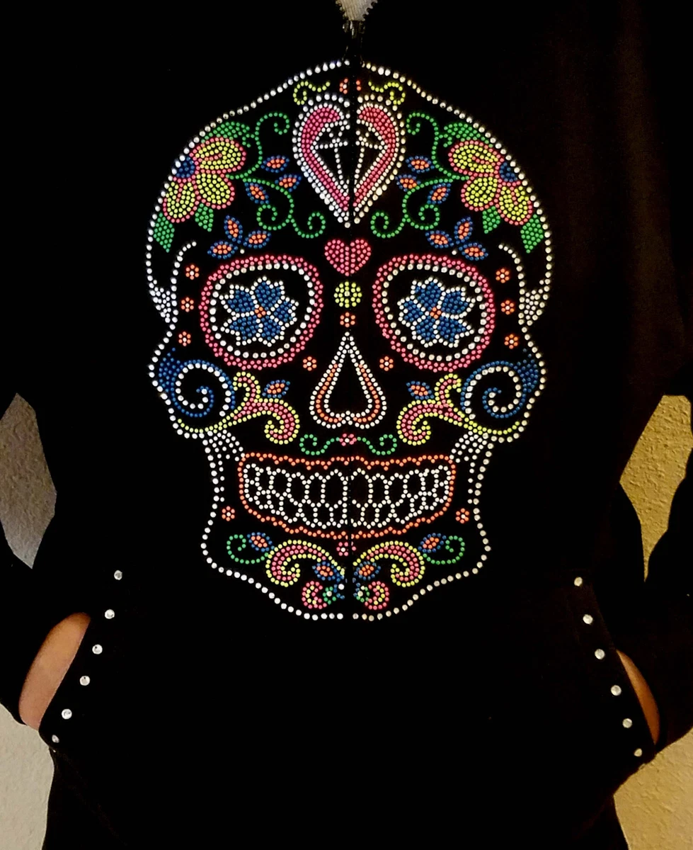 Plus size sugar skull clearance hoodie