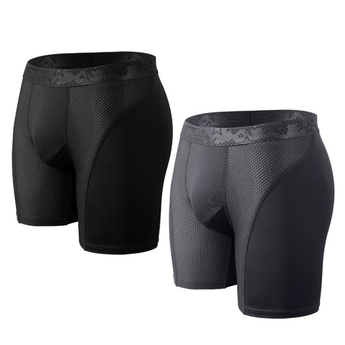 2PCS Men Boxer Underwear Seamless Tagless Shorts Breathable Compression Briefs - Picture 12 of 21