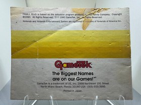 ORIGINAL Nintendo NES FAMILY FEUD Instruction Booklet Manual Book only