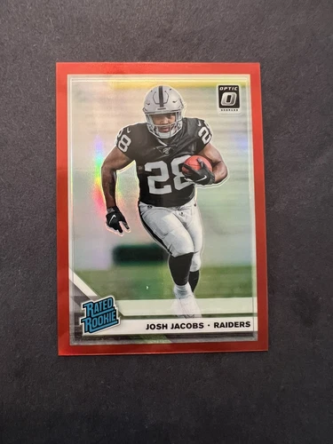 2019 Optic Josh Jacobs Rookie Red Prizm /99 - Raiders NFL Rushing Leader