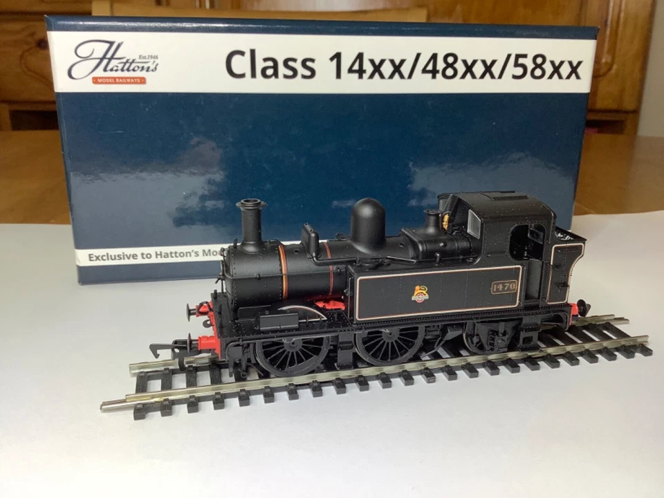 Hattons DJ Models H1409 BR Black Early Emblem 0-4-2 14xx Tank Loco 1470 - Image 2 of 4