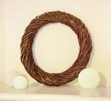 Reisig Dekokranz groß Ø 47 cm, Wand Tür Fenster Flecht Natur Holz Deko Kranz