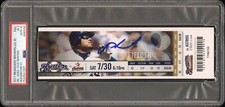 JD MARTINEZ MLB DEBUT HIT #1 FULL TICKET 7/30/2011 DODGERS RED SOX PSA 3 AUTO 10