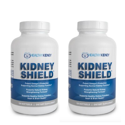 Kidney Shield Supplement Function Creatinine Cleanse Renal Health Function 2pack