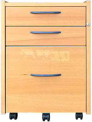 IKEA Effektiv, Rollcontainer 3x Schubladen in Buche dunkel 152.844.08