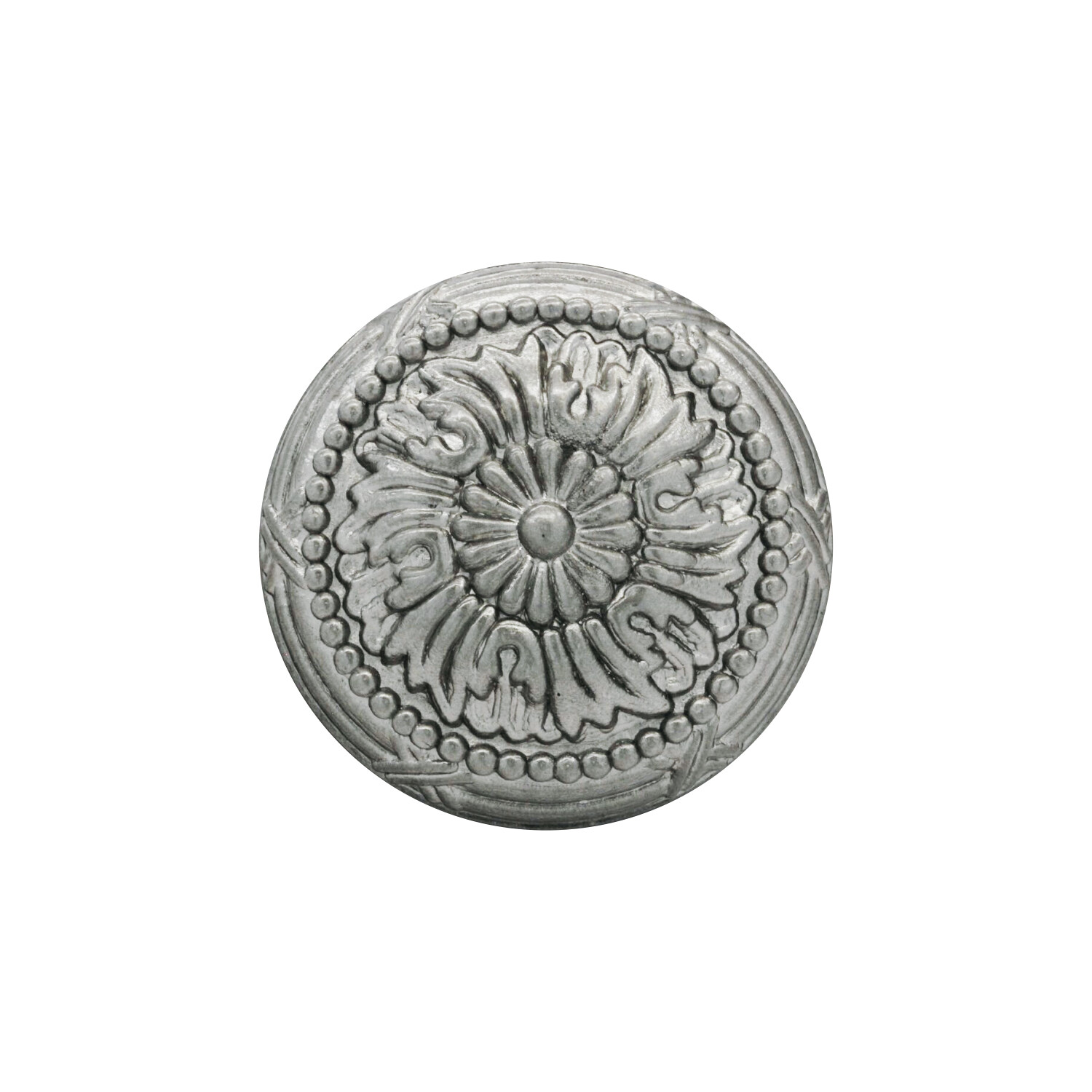 25x Rok Royal Floral Round Brushed Nickel Kitchen Cabinet Knob 1-1/4" K42832BN