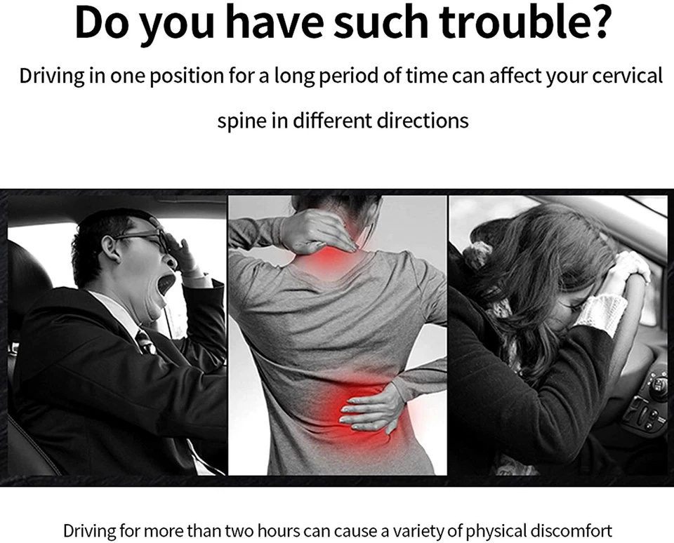 for TOYOTA NISSAN BENZ Car Seat Leather Pillow Cushion Neck Headrest Embroidery — 第 4/4 张图片