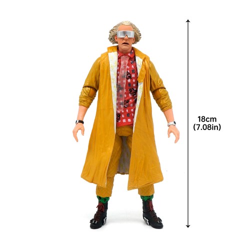 18cm NECA Back To The Future 2 Doc Brown 2015 Action Figure Collect Model Toy - Picture 5 of 12