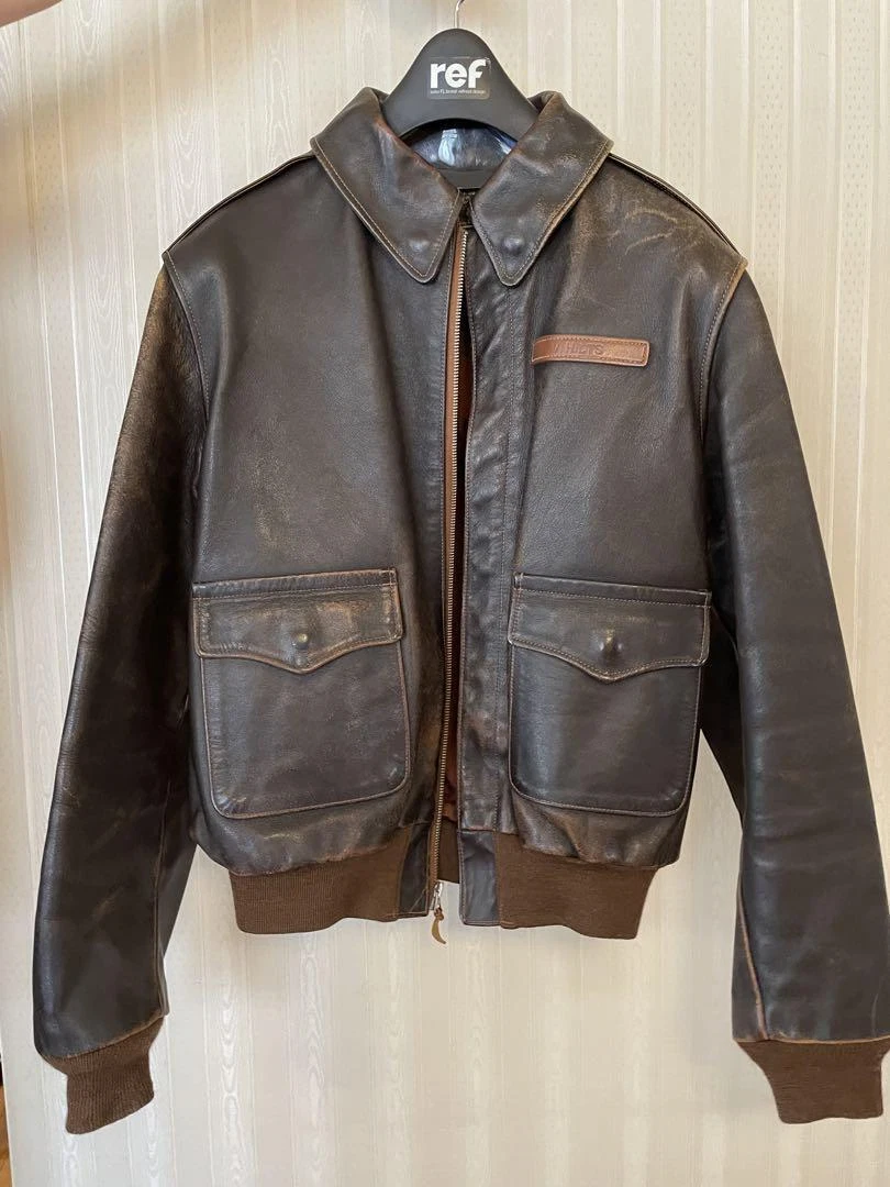 THE REAL McCOY'S A-2 leather jacket size 38 with V.HILTS
