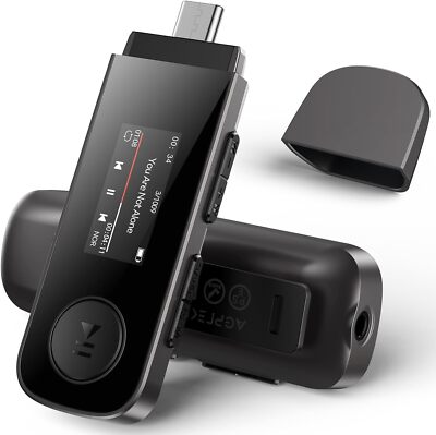 MP3 Player 64GB Bluetooth 5.3 Clip Design USB Type-C Musikplayer FM Radio 2in1