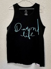 Diamond Supply Co Tank Top Men’s Large Black Blue Sleeveless Shirt Made In USA