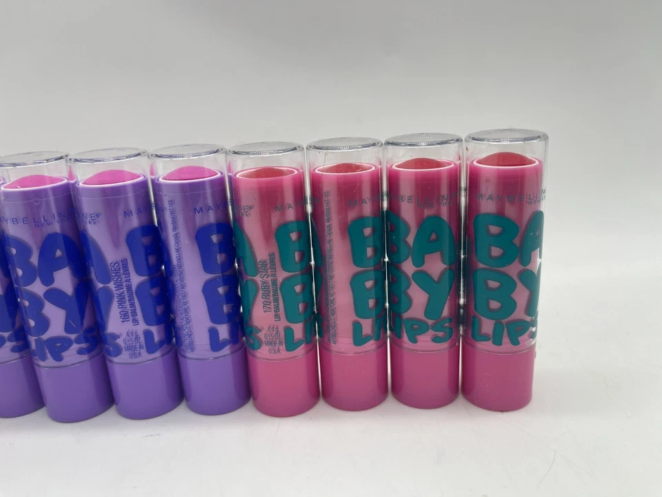 Maybelline Baby Lips Lip Balm 4 EA WInter Flush Pink Wishes Ruby Star 批量 12 件 — 第 4/4 张图片