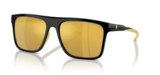 New Ferrari Authentic Men Sunglasses 6006 Shiny Black 501/5A Mirror Gold 58mm