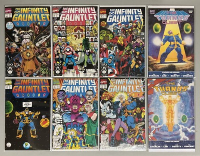  MCU Key Comics Infinity Gauntlet 1 2 3 4 5 6 Thanos Quest #1 2 NM+(9.4-9.8)