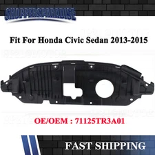 Upper Black Plastic Radiator Support Cover Fit For Honda Civic Sedan 2013-2015