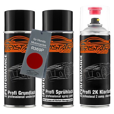 Motorradlack 2K Spraydosen Set für Honda R369P Pearl Splendor Red Metallic