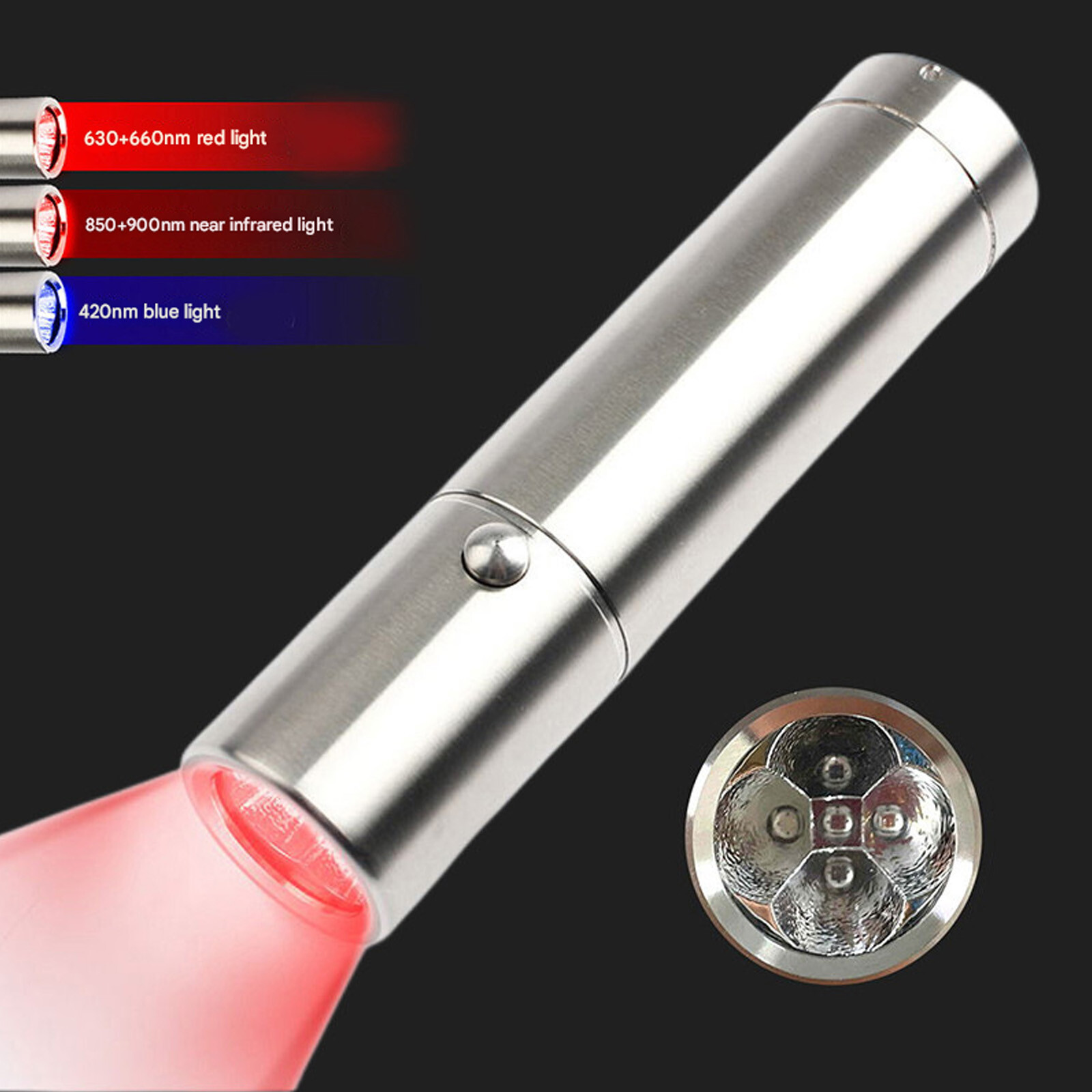 LED Red Light Therapy Infrared Torch For Pain Relief 940/850/660/630nm