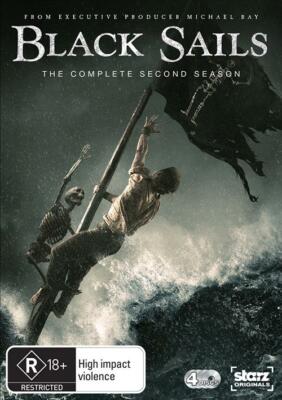 Black Sails Season 2 DVD 4-Disc Set 2015 Brand New & Sealed