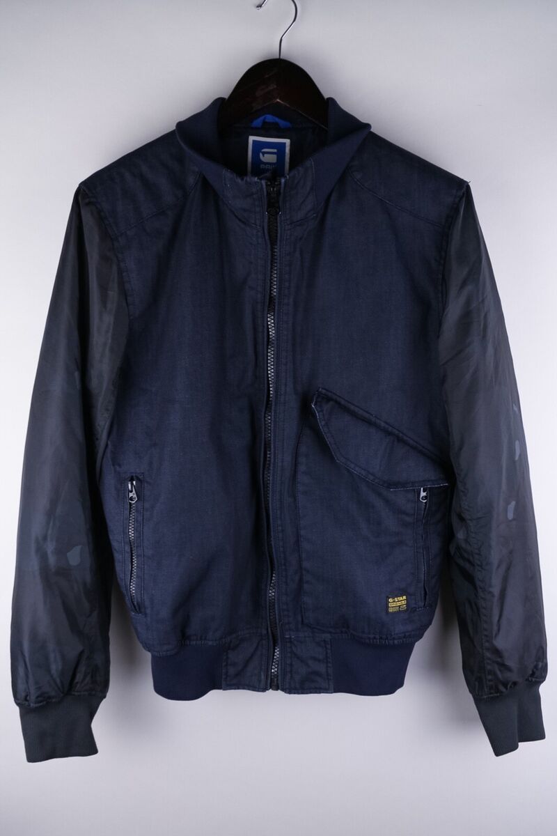 G-Star Raw Denim SPORTS Men Bomber Denim Jacket Casual Blue G-Star Raw Denim SPORTS Men Bomber Denim Jacket Casual Blue