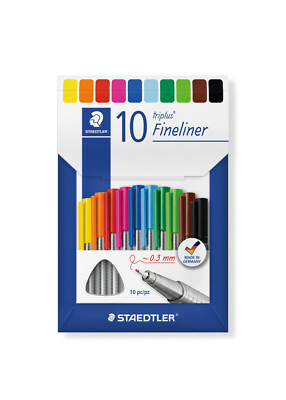 10 Staedtler Fineliner triplus 334 10er Set Feinschreiber 0,3mm