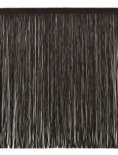 Chainette Fringe Trim 12 inch, Style# CF12, Color# K9 - Pure Black [5 Yards]