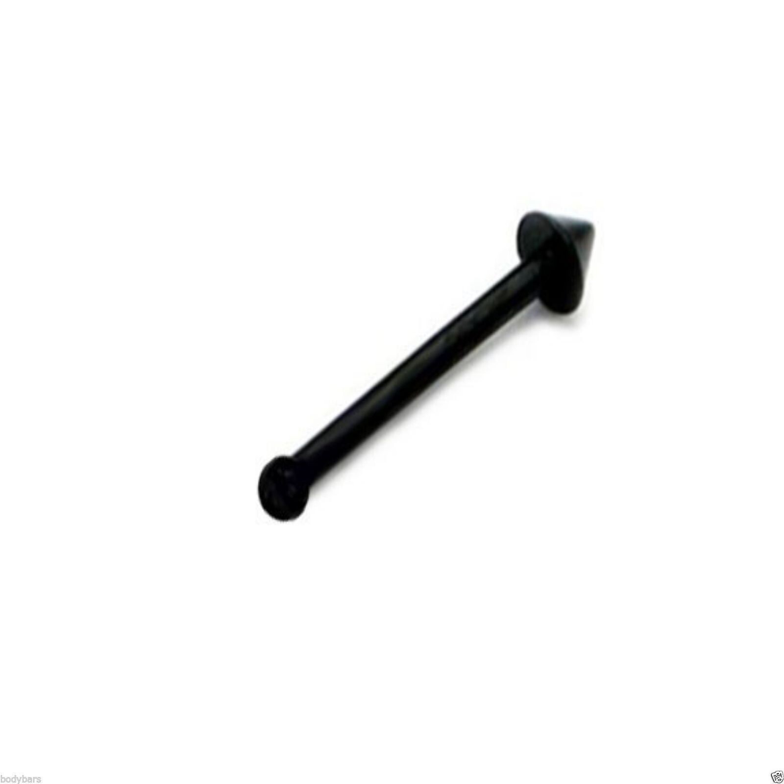 Nose Pin Bone Spiked Anodized Black Colour Body Piercing Pin Ball End 20g 8mm