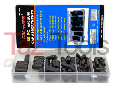 #ad 80 pc Carburetor and Vacuum Rubber Cap Plug Assortment Kit Intake Vacuum Lines $11.98