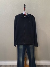 Puma Charcoal Gray Zippered Hoody SWEATER Large L