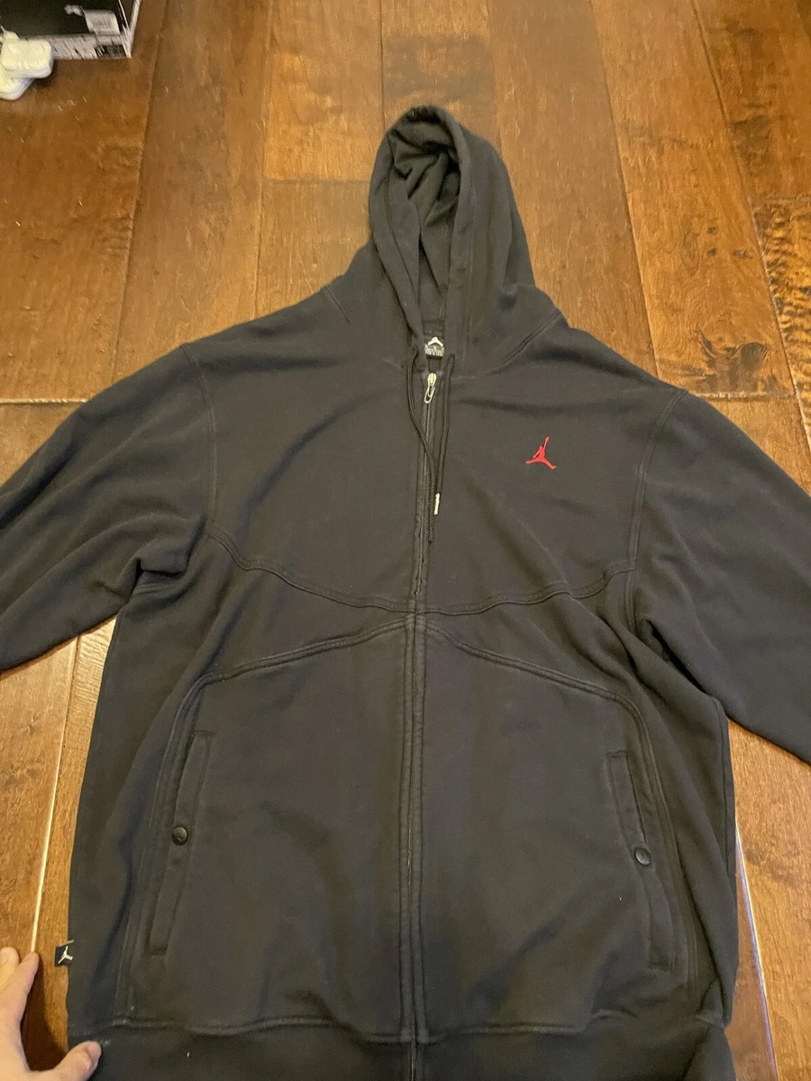 Preowned Nike Air jordan zip up jacket Black Red Size XL 56323 05553 920220 Kl4