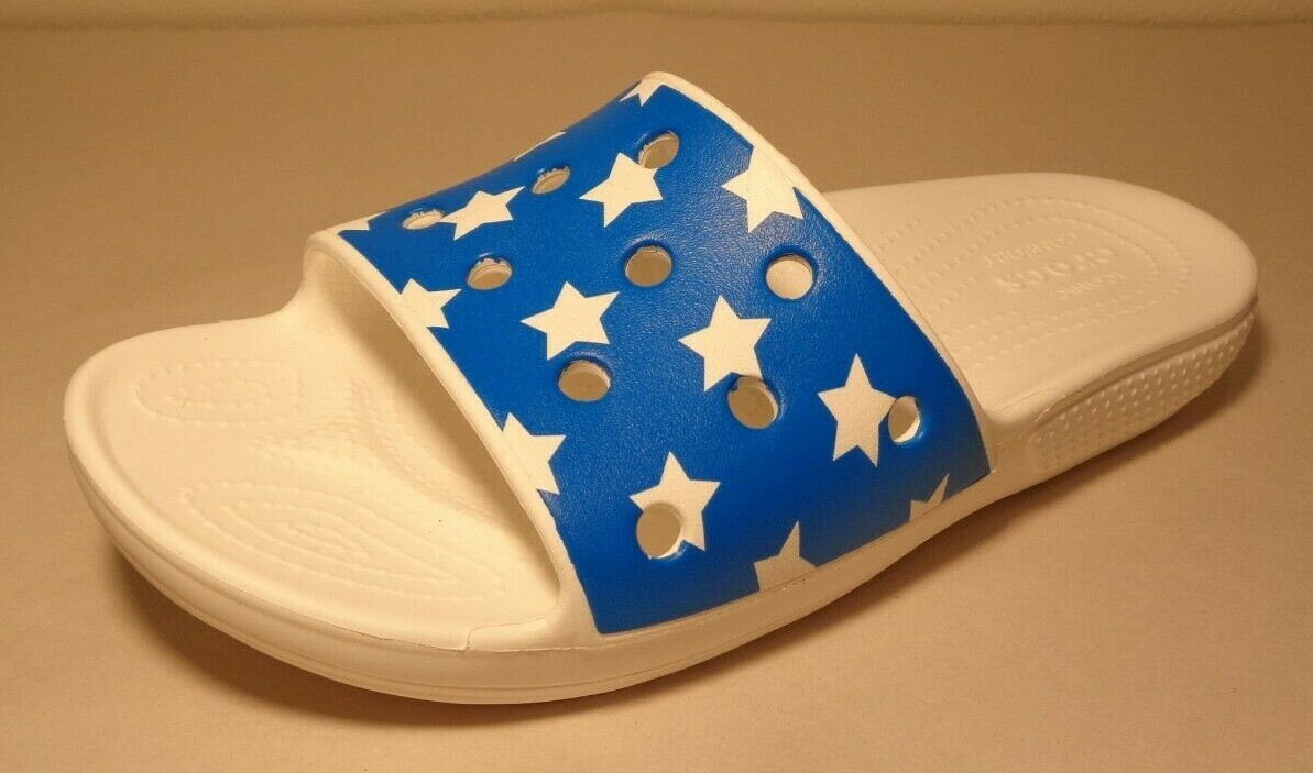 Crocs Size 7 CLASSIC AMERICAN FLAG SLIDE New Shoes Crocs Classic American Flag Men main image 4