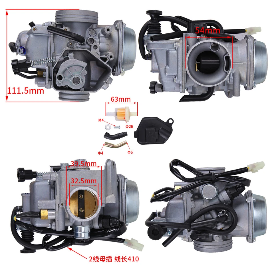 Carburador carburador para Honda Odyssey 350 FL350R 1985 Pilot 400 FL400R 1989-1990 ATV Foto 2 de 4