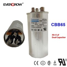 40 5 40/5 uF MFD 370V 440V VAC High Quality Motor Dual Run Capacitor CBB65