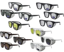 Titus G12 Retro Safety Glasses w/ Side Shields Z87 Ansi DOT Motorcycle Shooting