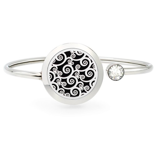 25mm  Rotatable Perfume Bangle Bracelet  Diffuser Essential Aromatherapy Locket - Picture 130 of 209