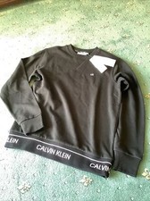 Image of Calvin Klein Sweatshirt Jumper Size Large In Black BNWT RRP £110