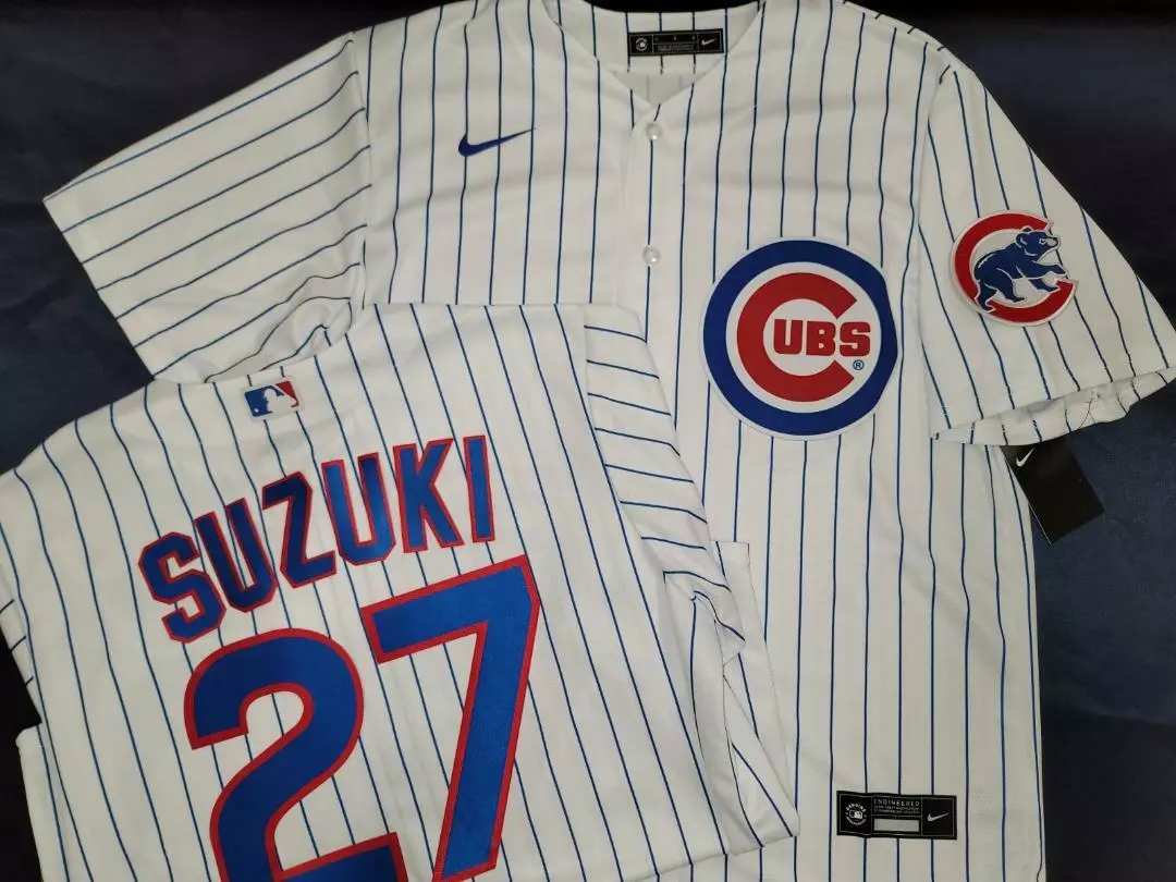 20429 NIKE Mens Chicago Cubs SEIYA SUZUKI REAL Baseball JERSEY LARGE New