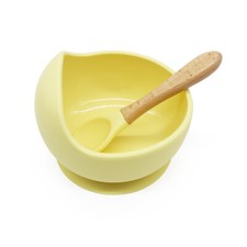Baby Toddler Bowl Spoon Set, Eggnog, Winnie J