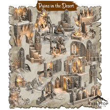 Ruins in the Desert - Thematic Dungeon Terrain - Fantasy Tabletop Terrain
